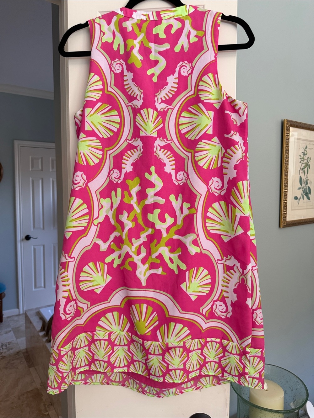 crown & ivy Bright Pink and Lime Green Trim Blouse - Picture 2 of 3